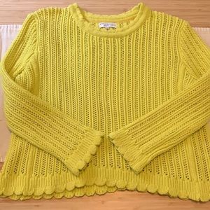 Opening Ceremony Chartreuse Cropped Sweater Size L